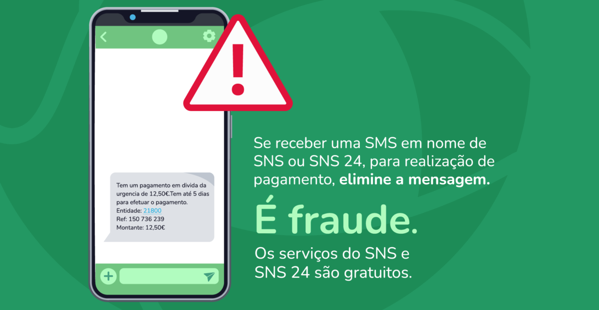 Alerta: Mensagens fraudulentas em nome do SNS 24